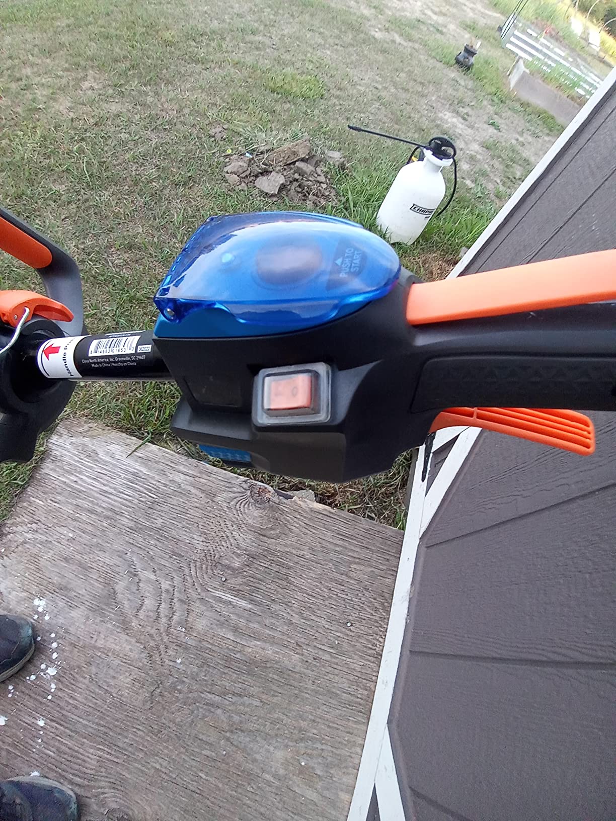 LawnMaster NPTGSP2617A No-Pull Gas Grass Trimmer with Electric Start 26cc 2 Cycle 17-Inch customer photo 2