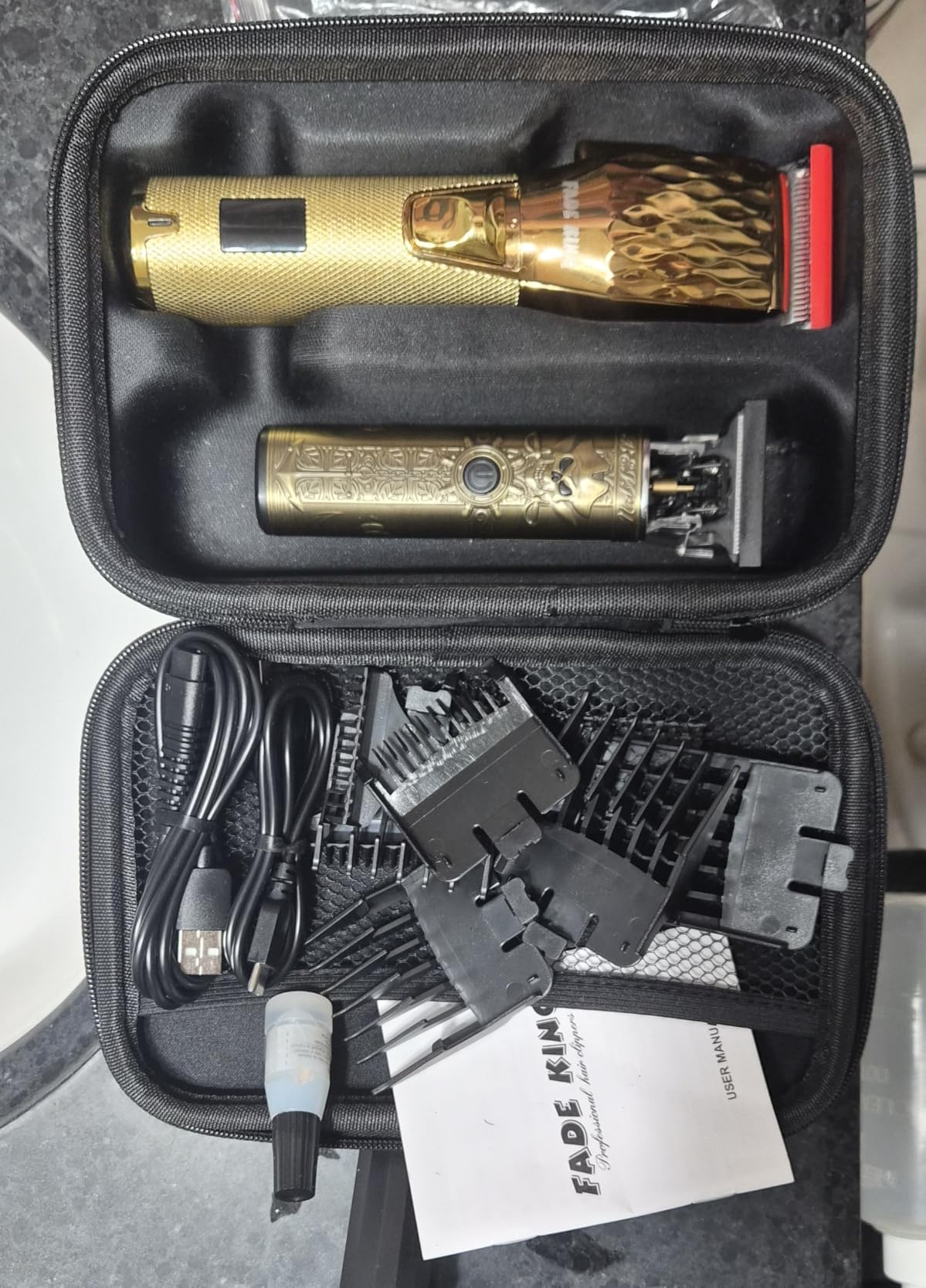 FADEKING Professional Hair Clippers for Men, Cordless Barber Clippers & Beard Trimmer Set - Precision Hair Trimmer for Home/Barber Use, Men Grooming Kit with Travel Case customer photo 1