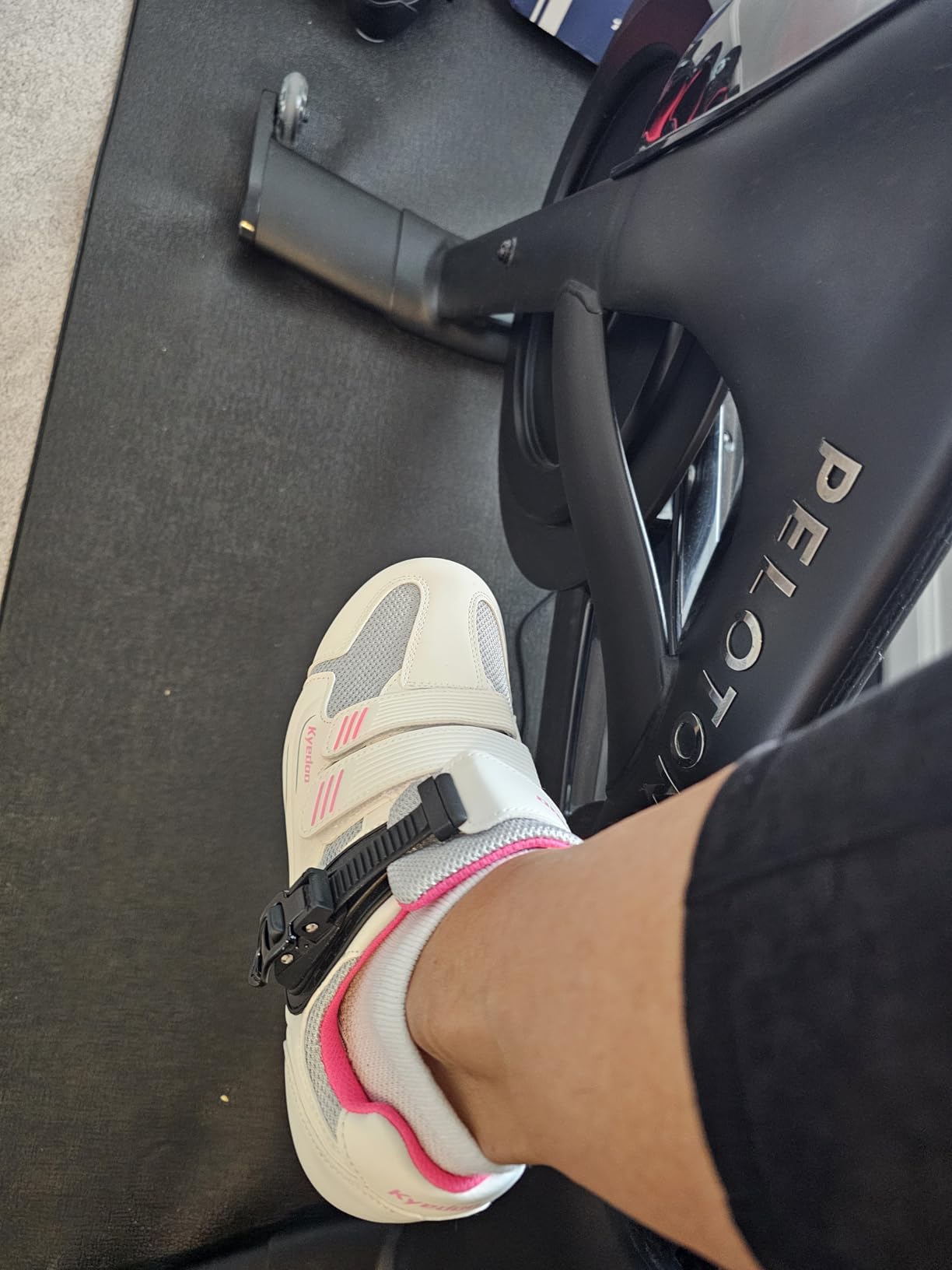 Womens Cycling Shoes Compatible with Peloton Bike Clip in Ladies Indoor Cycling Road Bike Riding Biking Shoes, Pre-Installed Delta Cleats customer photo 1