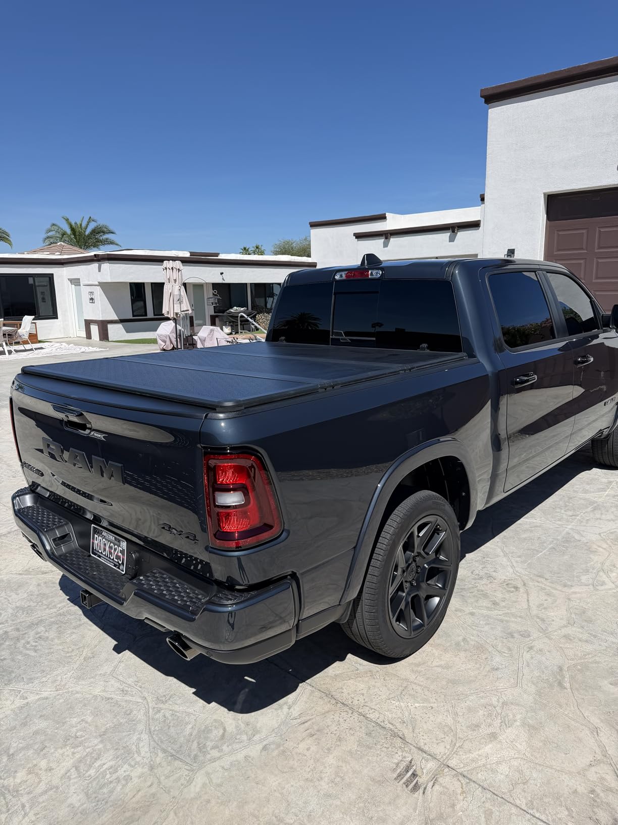 Toptiny Hard Folding Truck Bed Tonneau Cover - HTF011 - Fits 2009-2026 Dodge Ram 1500 5' 7
