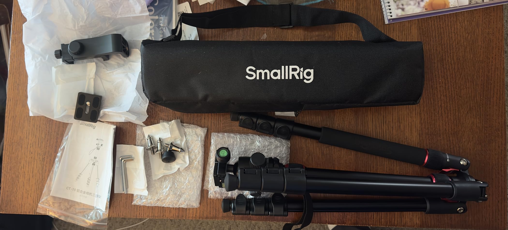 SmallRig Camera Tripod, 71-inch Foldable Aluminum Tripod/Monopod, 360 Ball Head Detachable, Payload 33lb, Adjustable Height from 16 to 71 inch customer photo 2