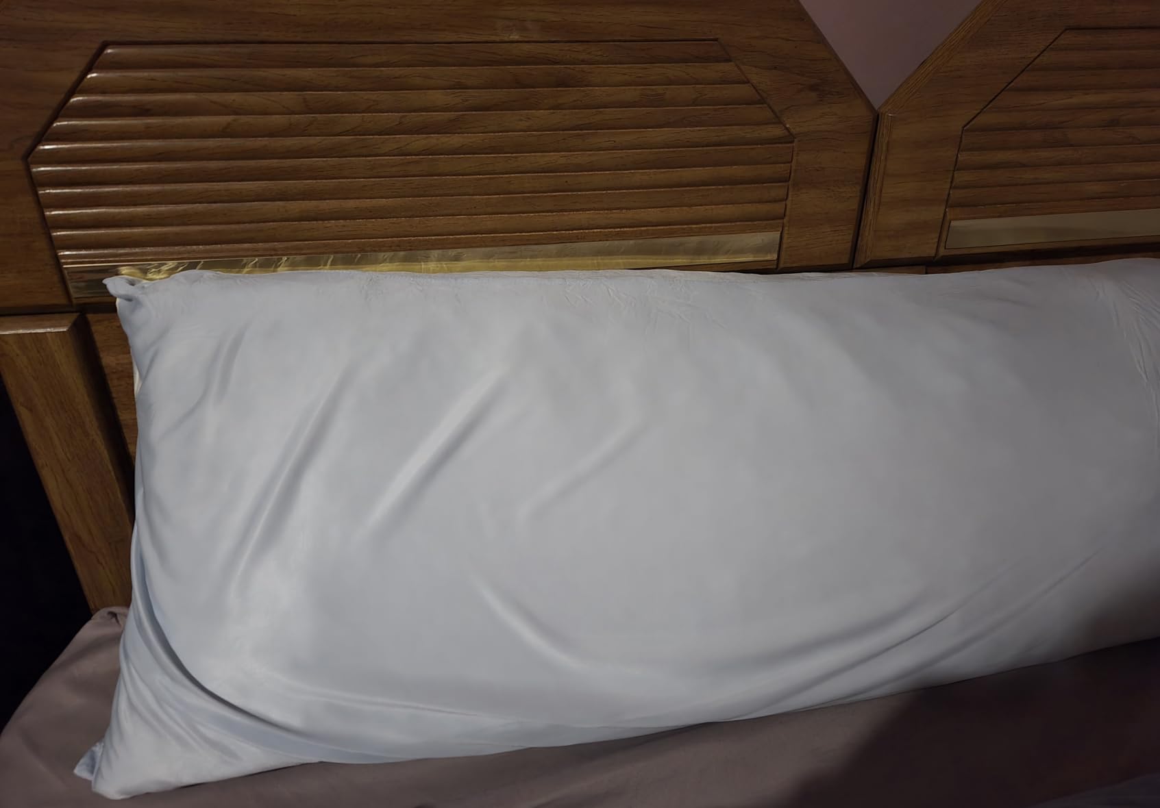 WhatsBedding Memory Foam Body Pillow with Removable Pillowcase-Fluffy Body Pillows for Adults -Large Long Bed Pillows for Sleeping - 20x54 inch, White customer photo 1