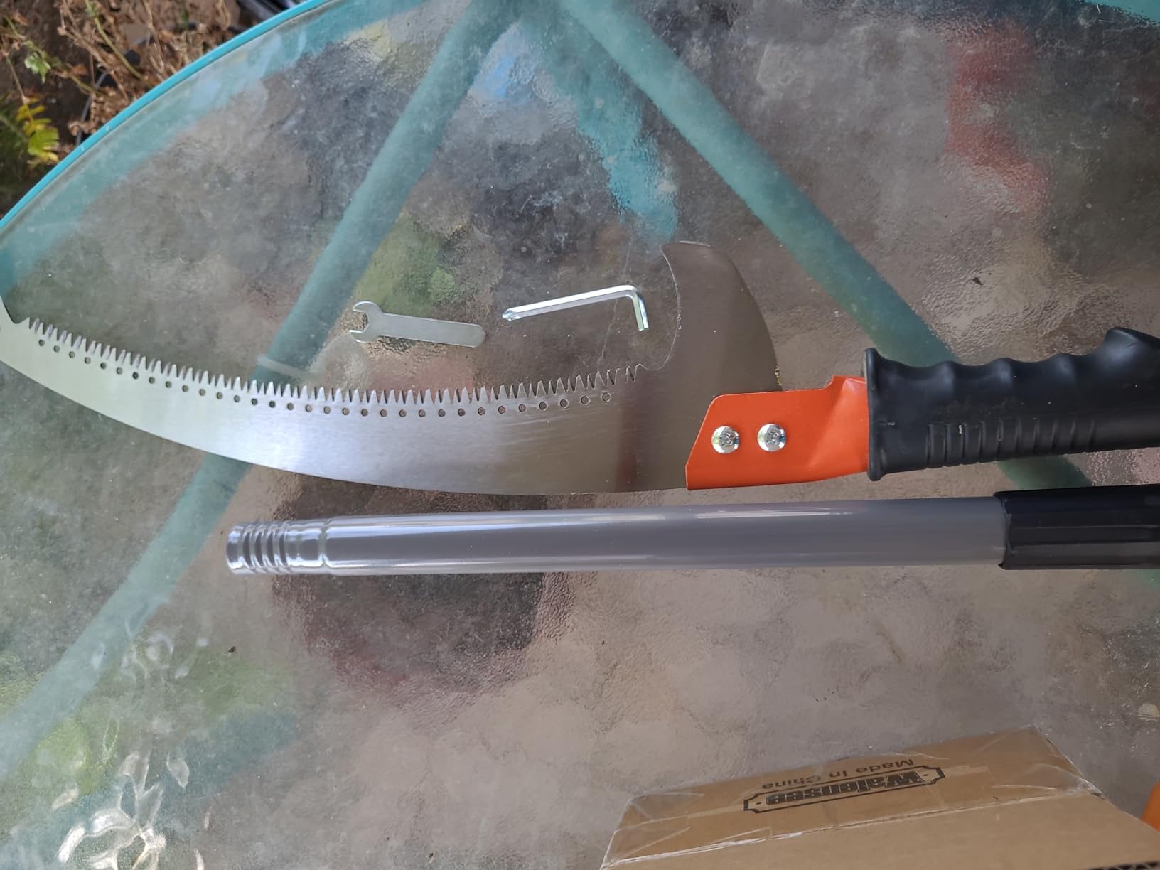 Walensee Pole Saws for Tree Trimming Lightweight Manual Stainless Steel Extension High Pole Pruning Pole Saw with Blade for Trimmer Branches Pole Cutter Pole Pruner at Forestry Yard Garden Patio 14 FT customer photo 1