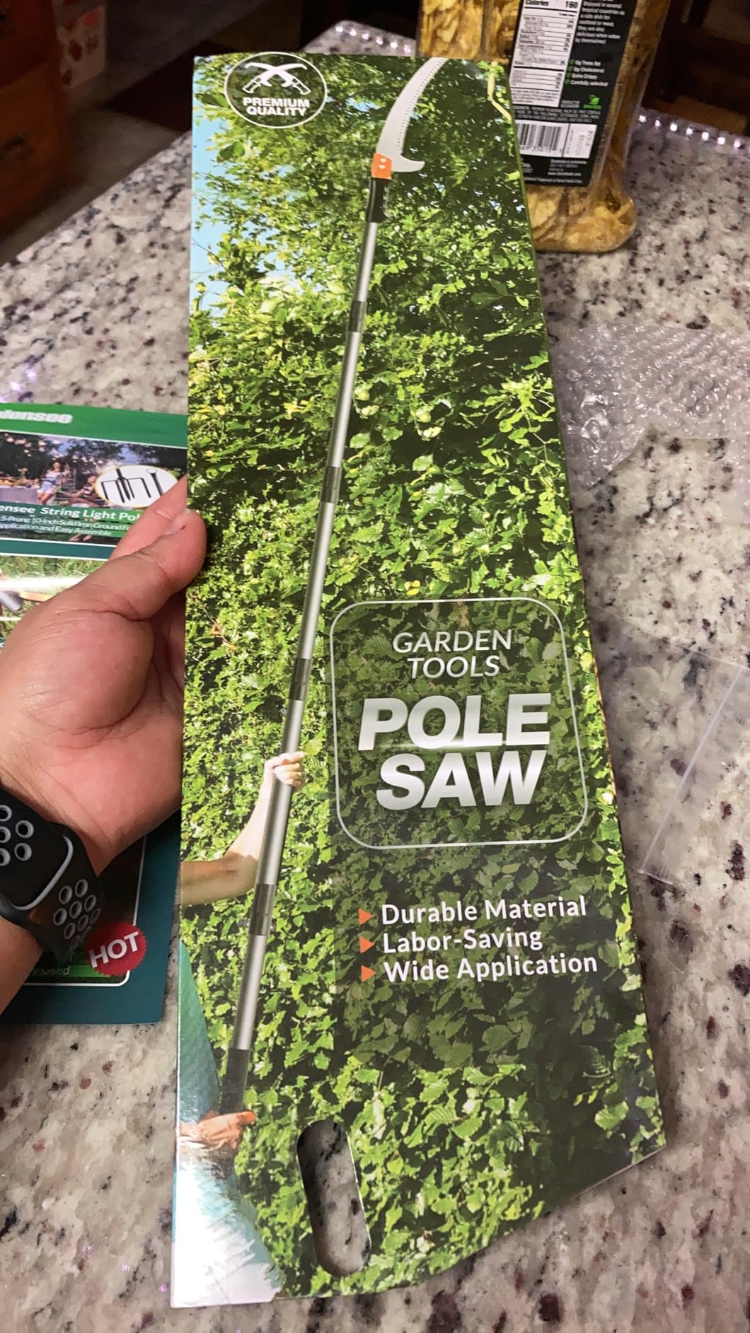 Walensee Pole Saws for Tree Trimming Lightweight Manual Stainless Steel Extension High Pole Pruning Pole Saw with Blade for Trimmer Branches Pole Cutter Pole Pruner at Forestry Yard Garden Patio 14 FT customer photo 2