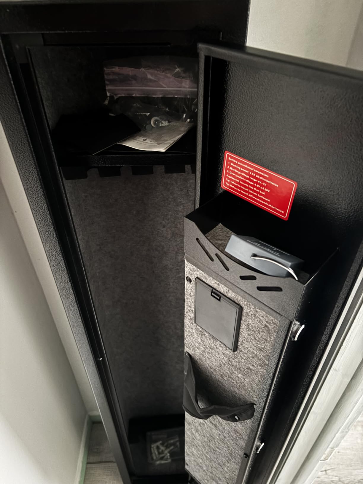 KAER 2-3 Gun Safe, Rifle Safe, Gun Safe for Rifles and Pistols, Gun Cabinet for Shotguns, Long Gun Cabinet with Removable Storage Shelf, LED Light, Quick Access customer photo 1
