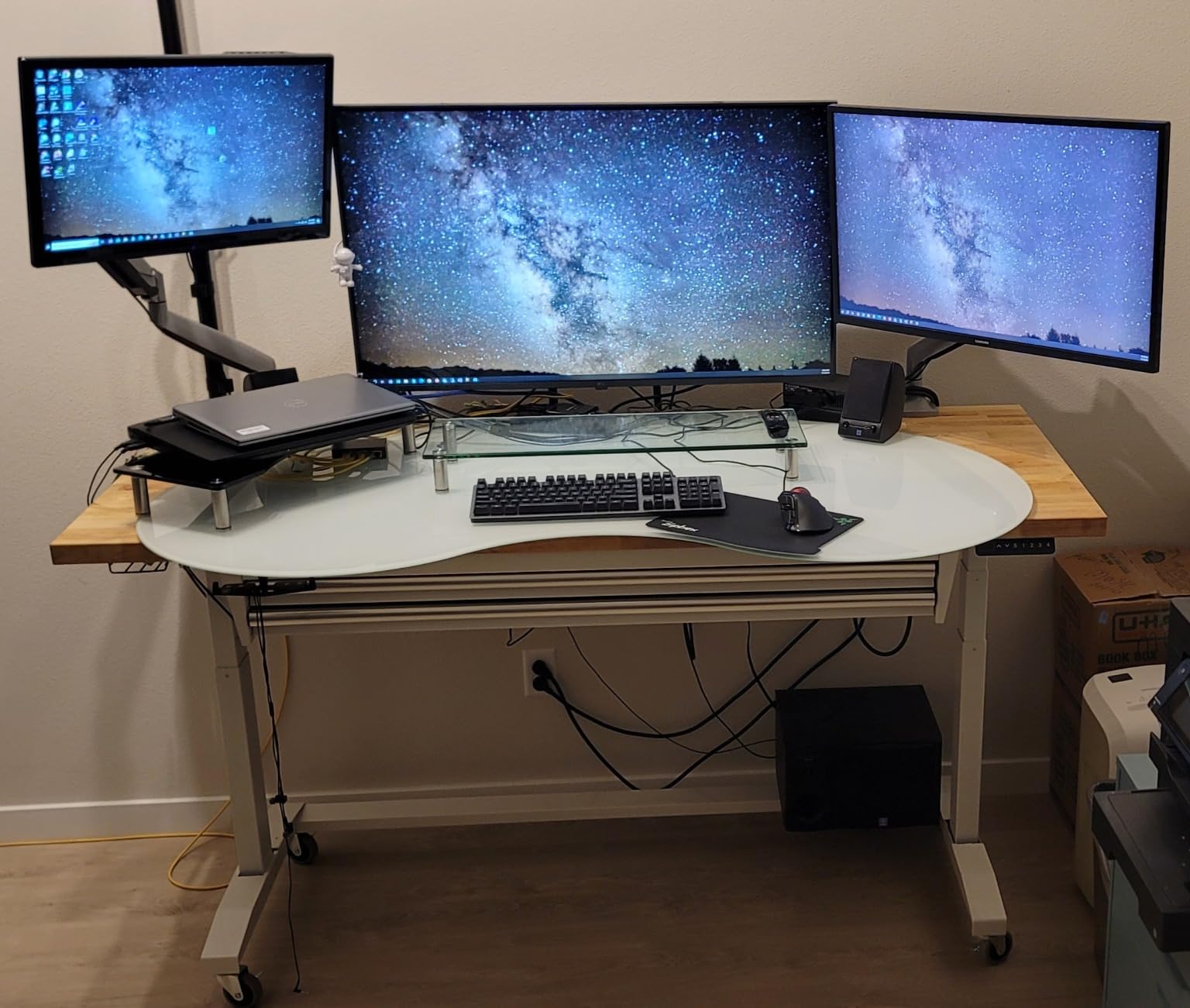 Dual Motor Standing Desk Frame - Height Adjustable Electric Desk Legs, Heavy Duty Sit to Stand Up Desk Base, 4 Memory Settings Controller, Over 300 lbs Load Capacity customer photo 1