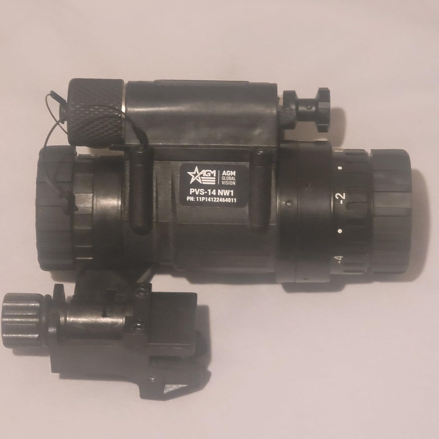 AGM PVS-14 NW1 Night Vision Monocular - Gen 2+ Level 1, P45 White Phosphor IIT, Tactical NV Device, Helmet-Mountable, MIL-STD-810G customer photo 1