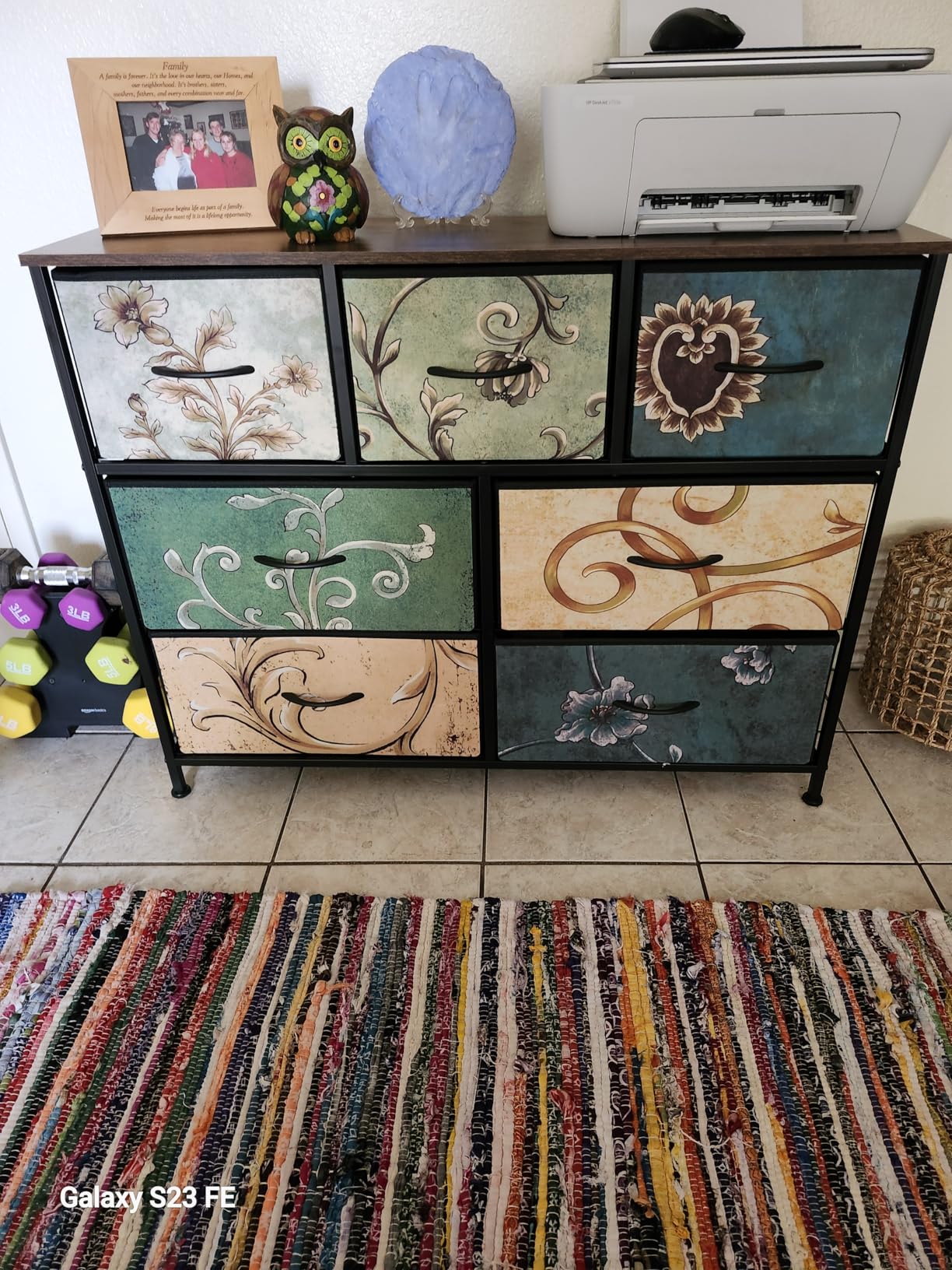 WLIVE 7 Drawer Dresser TV Stand, Dressers for Bedroom, Fabric Storage Tower, Hallway, Entryway, Closets, Sturdy Steel Frame, Wood Top, Easy Pull Handle, White customer photo 2