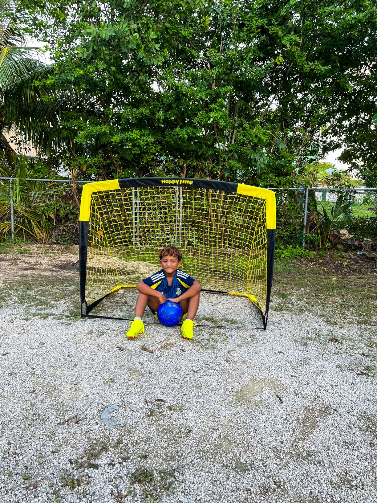 Happy Jump 7x5 FT & 5x3.6 FT Portable Soccer Goal for Youth Players Ages 6-14, Large-Frame Design Built for Long-Term Development, Easy Setup for Backyard, Park or School Training customer photo 1