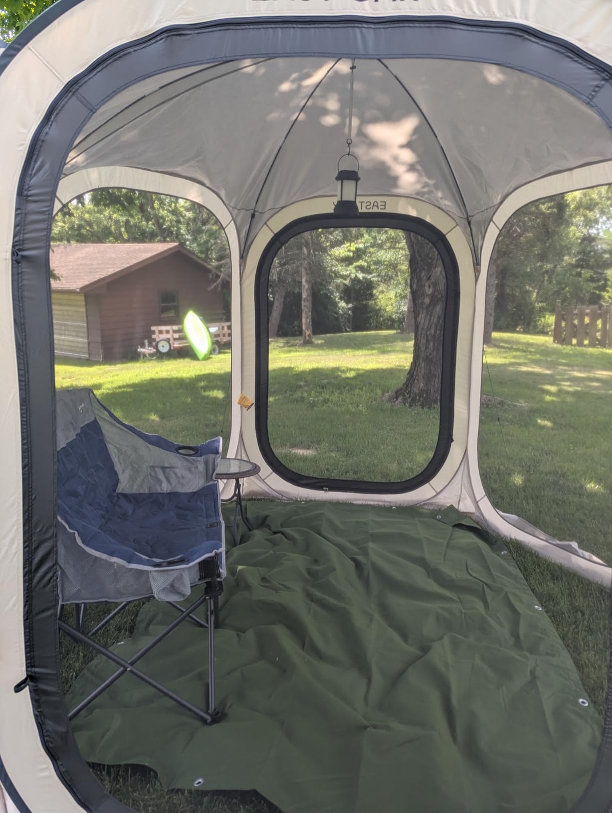 East Oak Screen House Tent Pop-Up, Portable Screen Room Canopy Instant Screen Tent 10 x 10 FT with Carry Bag for Patio, Backyard, Deck & Outdoor Activities, Beige customer photo 2