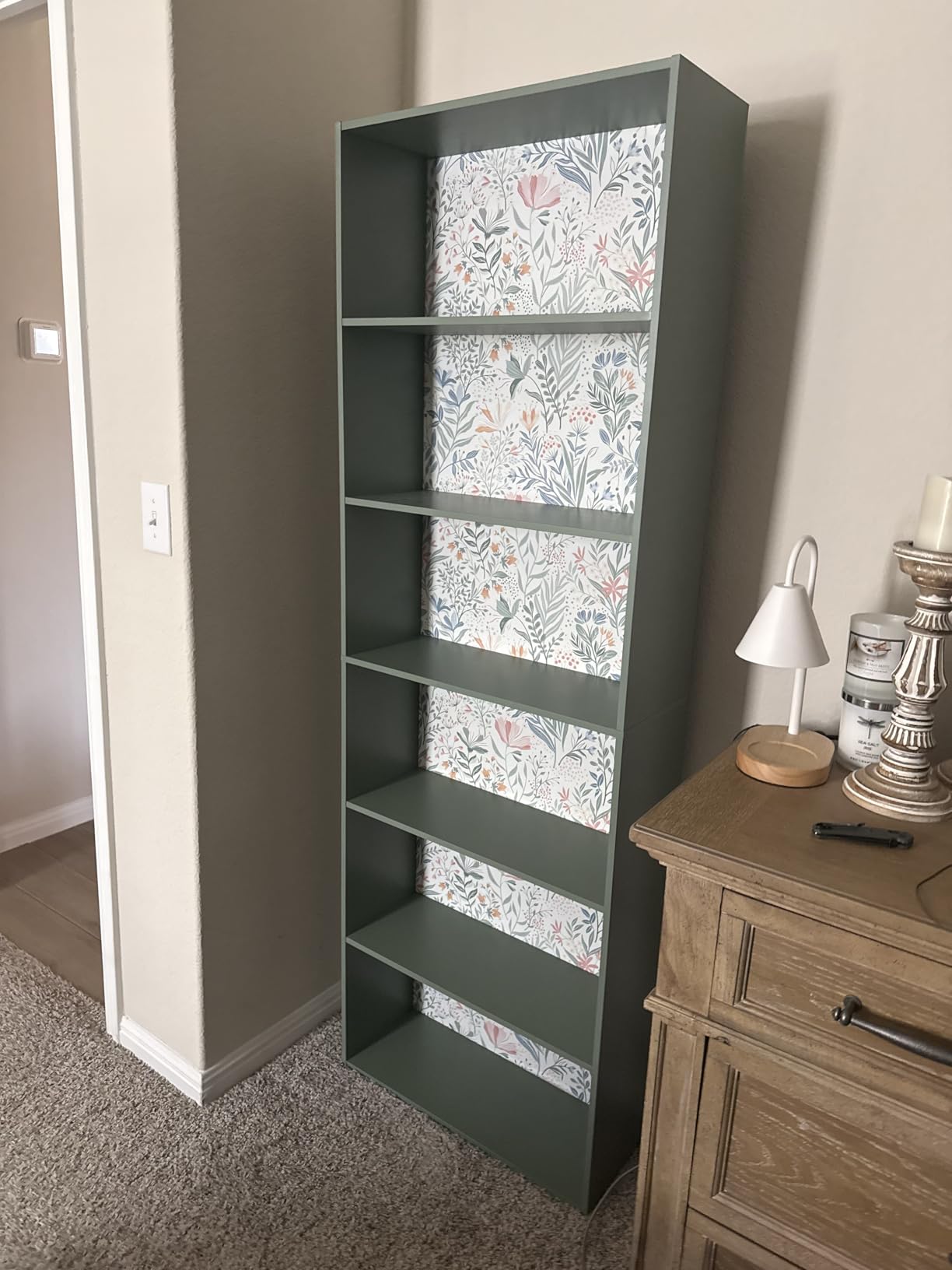 FOTOSOK 6-Tier Open Bookcase and Bookshelf, Freestanding Display Storage Shelves Tall Bookcase for Bedroom, Living Room and Office, White customer photo 1