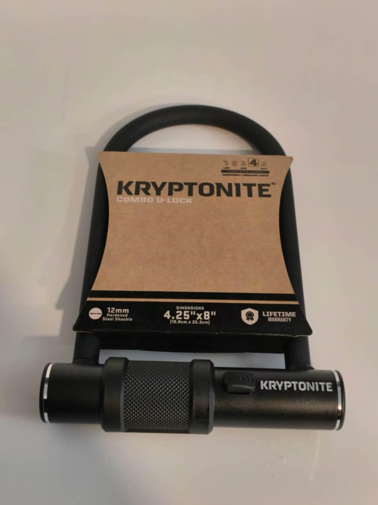 Kryptonite Combo Bike U-Lock Standard, Anti-Theft Security Bicycle Lock, 12mm Steel Shackle, 4-Digit Resettable Combination U Lock for Scooter Road Mountain Bikes customer photo 1