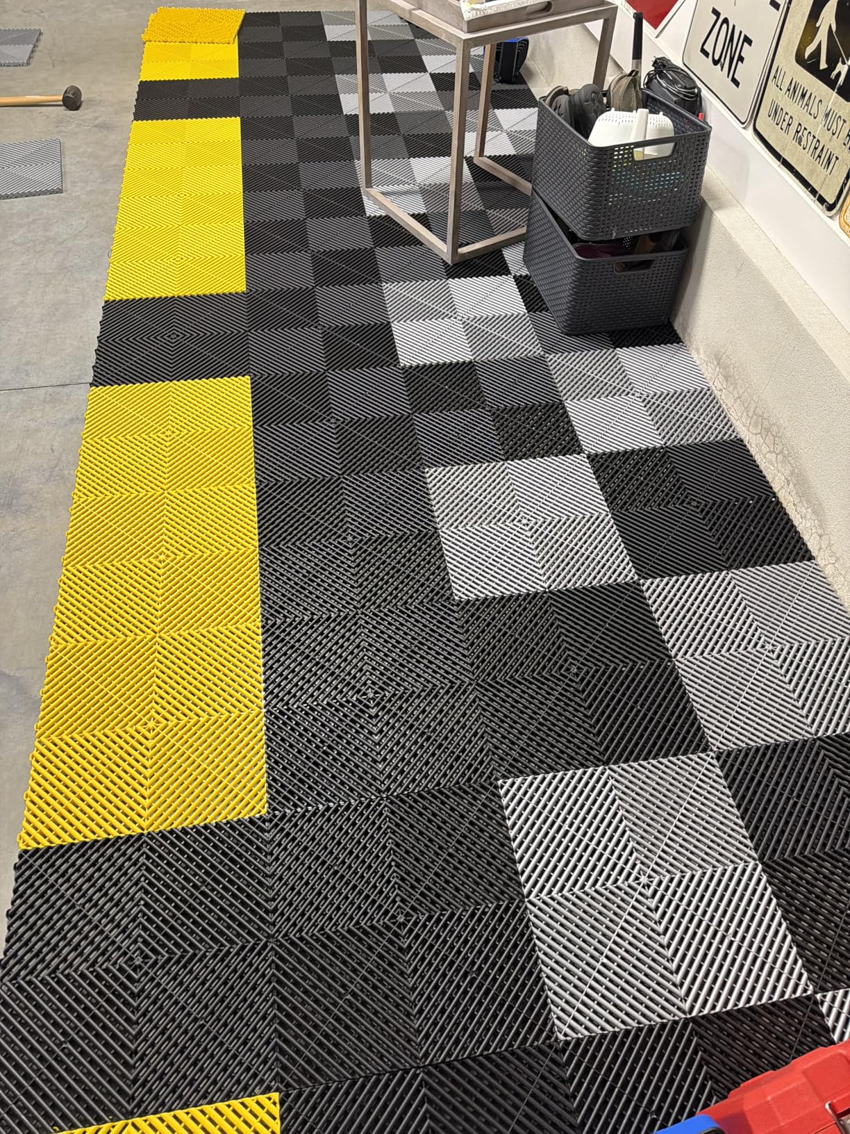 Swisstrax Ribtrax PRO Interlocking Garage Floor Tiles, 15.75 x 15.75-Inch, Jet Black, 24 Piece Set customer photo 1
