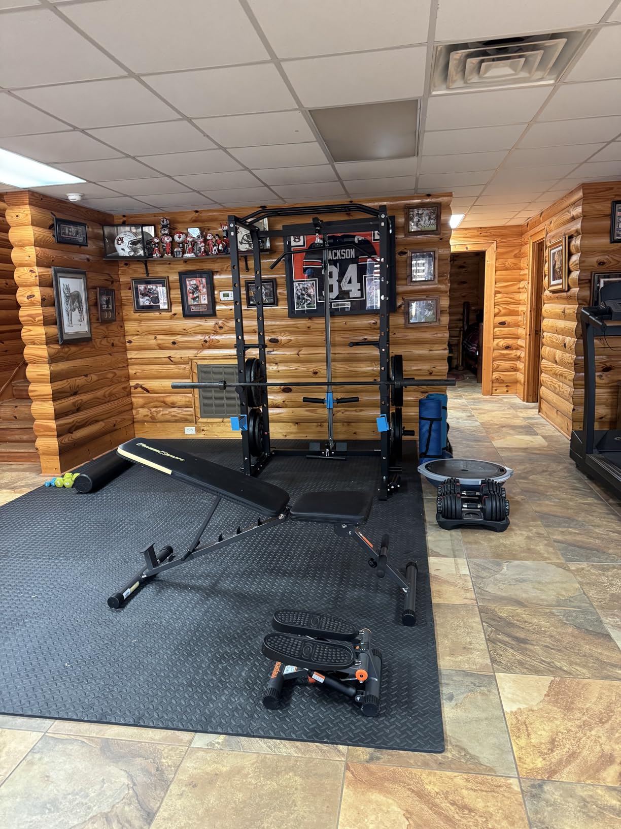 ULTRA FUEGO Power Cage, Multi-Functional Power Rack with J-Hooks, Dip Handles, Landmine Attachment and Optional Cable Pulley System for Home Gym customer photo 1
