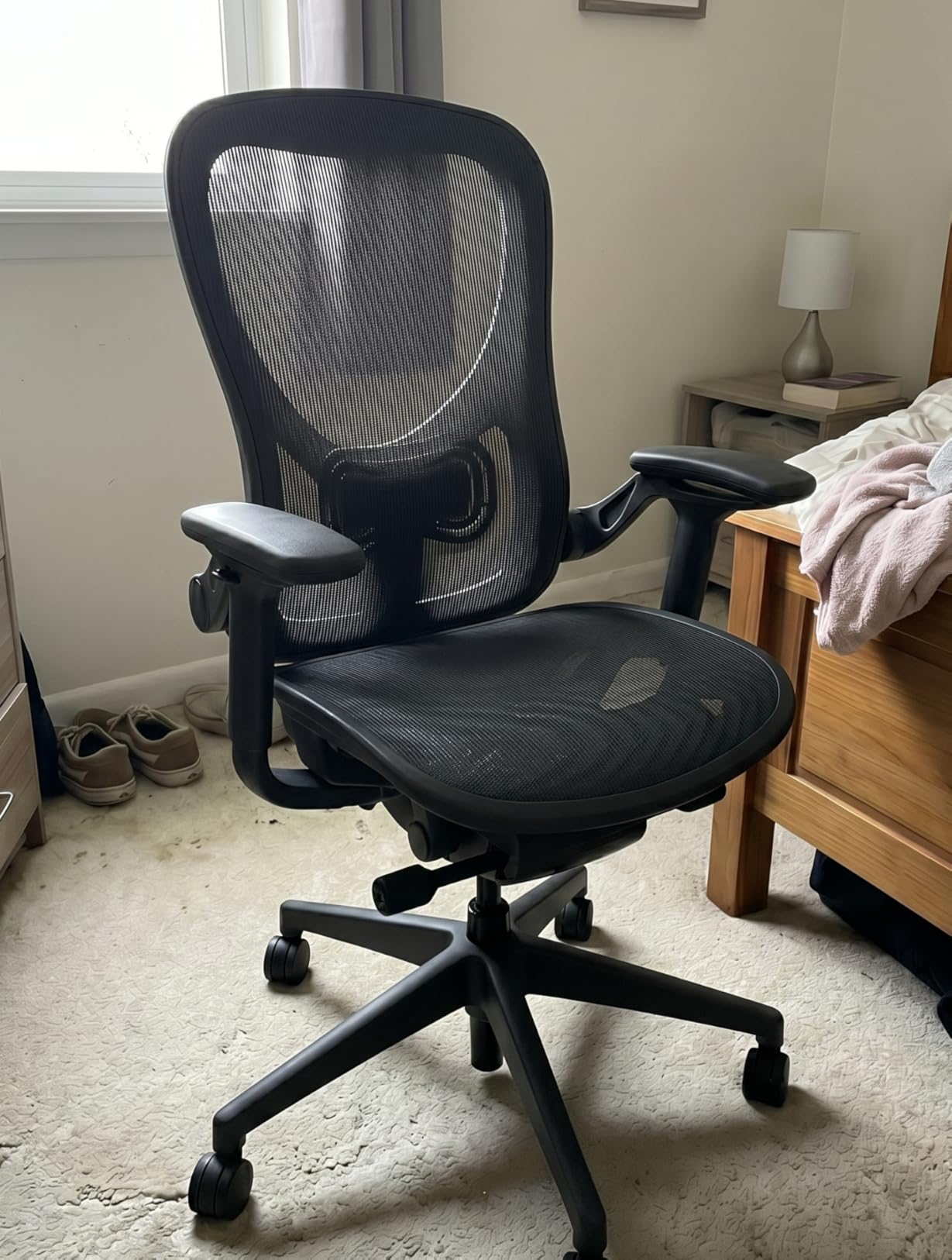 FelixKing Office Chair, Ergonomic Desk Chair Breathable Mesh Chairs Adjustable High Back Lumbar Support Flip-up Armrests customer photo 1