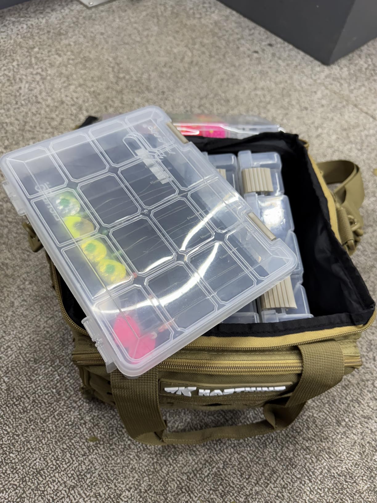 KastKing Fishing Tackle Bags - Saltwater & Freshwater Fishing Bags - Water Resistant, Padded Shoulder Strap - Gear Storage customer photo 2