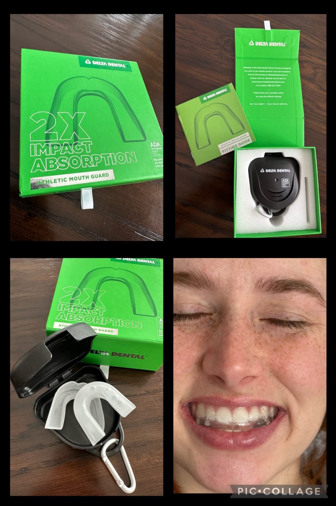 Delta Dental Athletic Sports Mouth Guard - ADA Accepted - 2X the Impact Absorption of Traditional mouthguards for Contact Sports - Works with Braces (Adult, Clear) 2 Pack customer photo 1