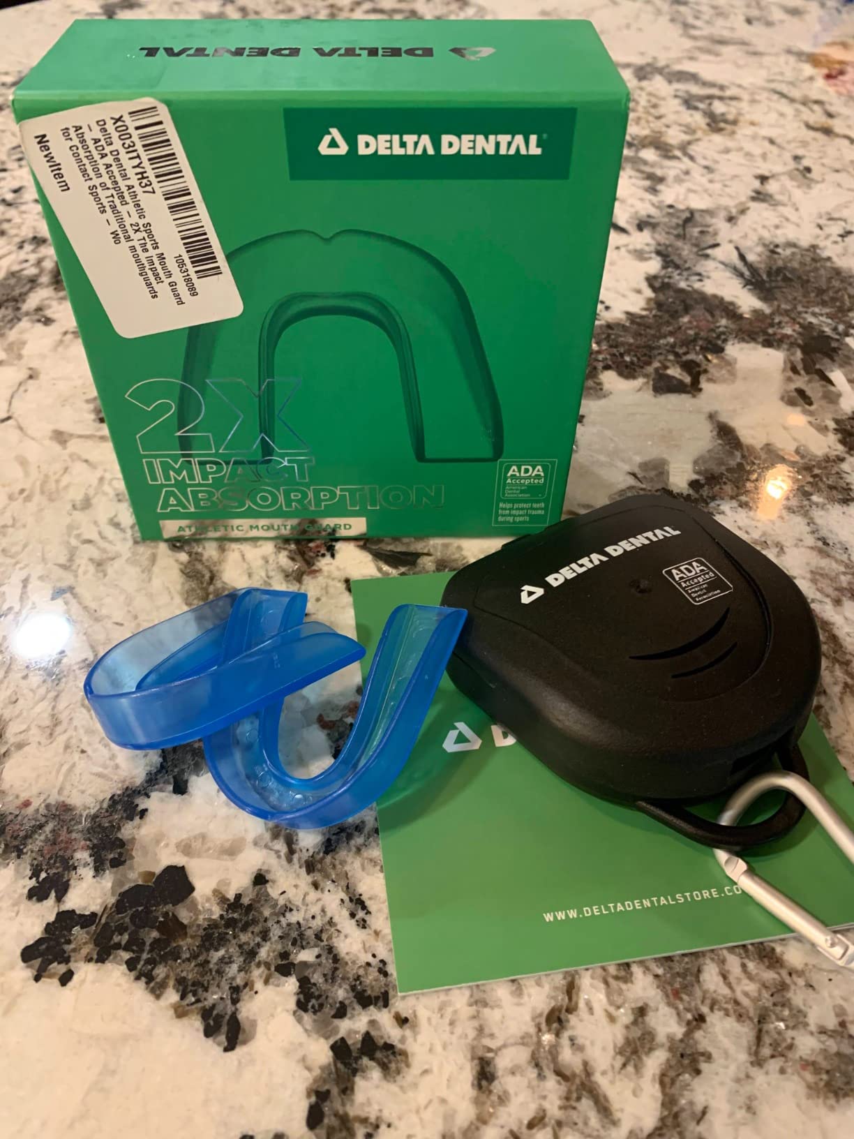 Delta Dental Athletic Sports Mouth Guard - ADA Accepted - 2X the Impact Absorption of Traditional mouthguards for Contact Sports - Works with Braces (Adult, Clear) 2 Pack customer photo 2