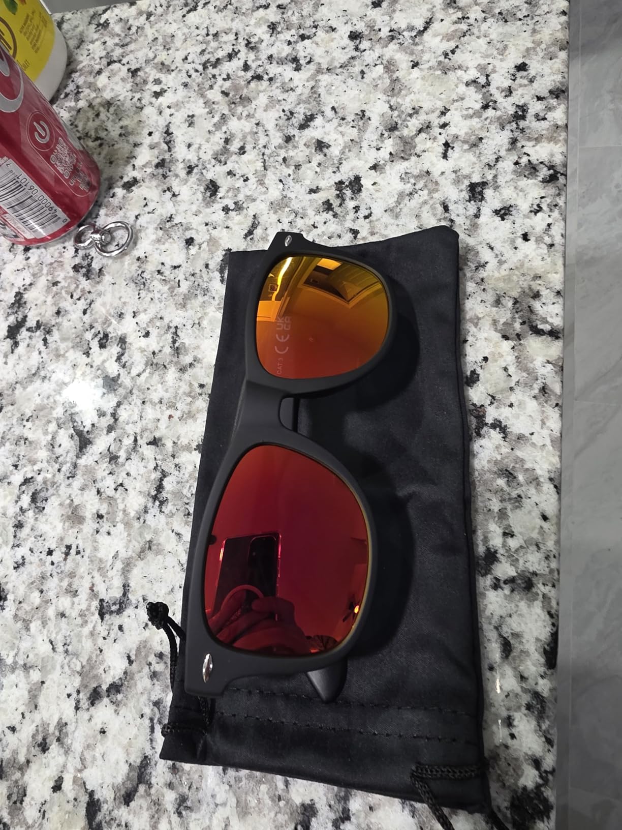 Sunglasses Men Polarized Sunglasses for Mens and Womens, Black Retro Sun Glasses Driving Fishing UV Protection customer photo 2