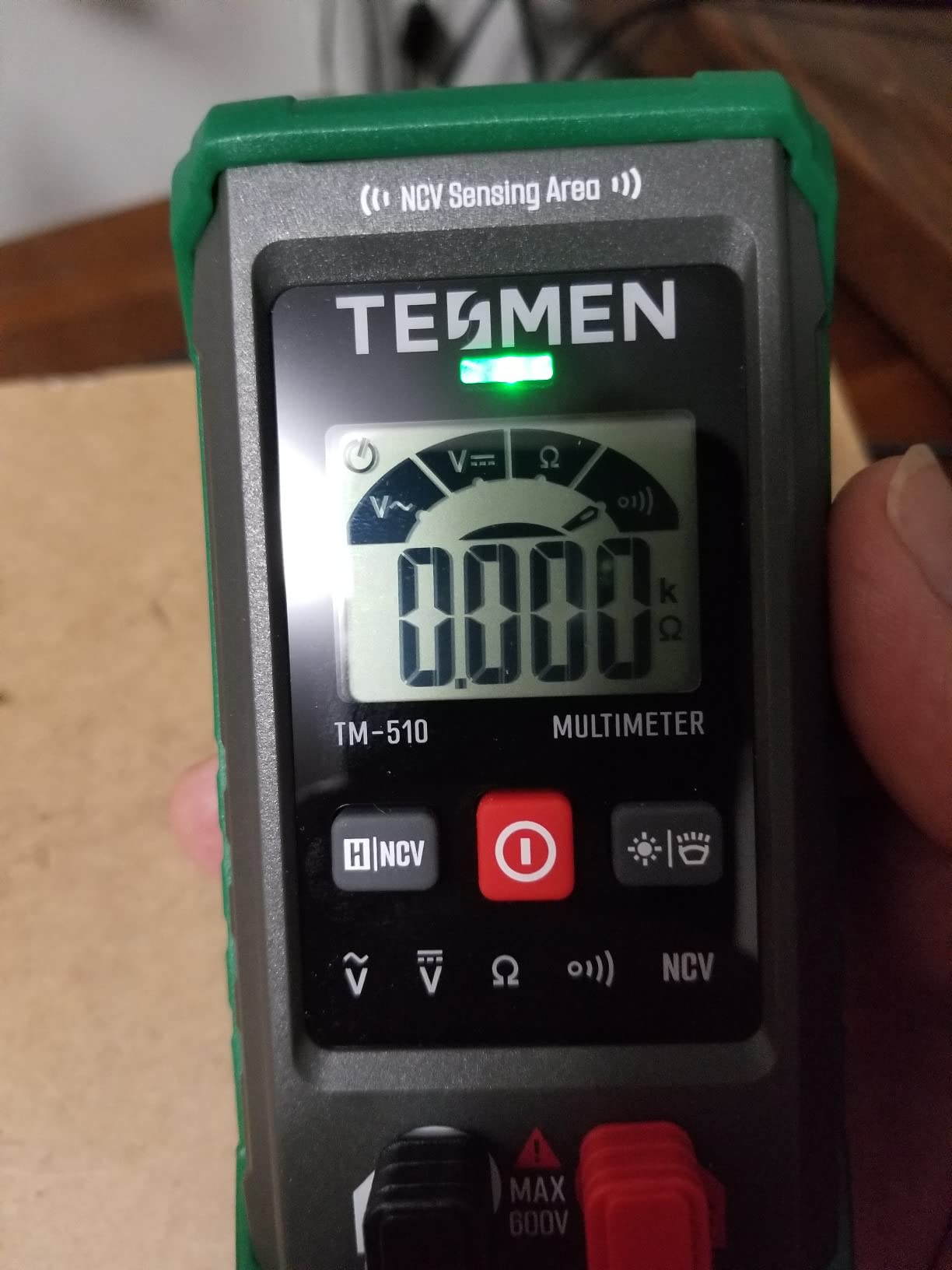 TM-510 Digital Multimeter, 4000 Counts Smart Measurement Auto-Ranging Voltmeter; Voltage Tester with Non-Contact Voltage Function, Measures AC/DC Voltage, Resistance, Continuity - Green customer photo 2