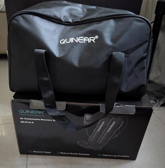 QUINEAR Air Compression Recovery System, Professional Sequential Device for Massage Therapy, Foot and Leg Recovery Boots to Improve Circulation for Athletes, FSA-HSA Eligible (Large) customer photo 1