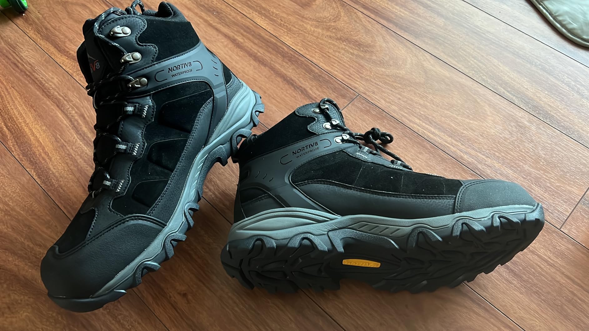 NORTIV 8 Waterproof Steel Toe Boots for Men Slip Resistant Safety Industrial Boots Paladin-Steel customer photo 2
