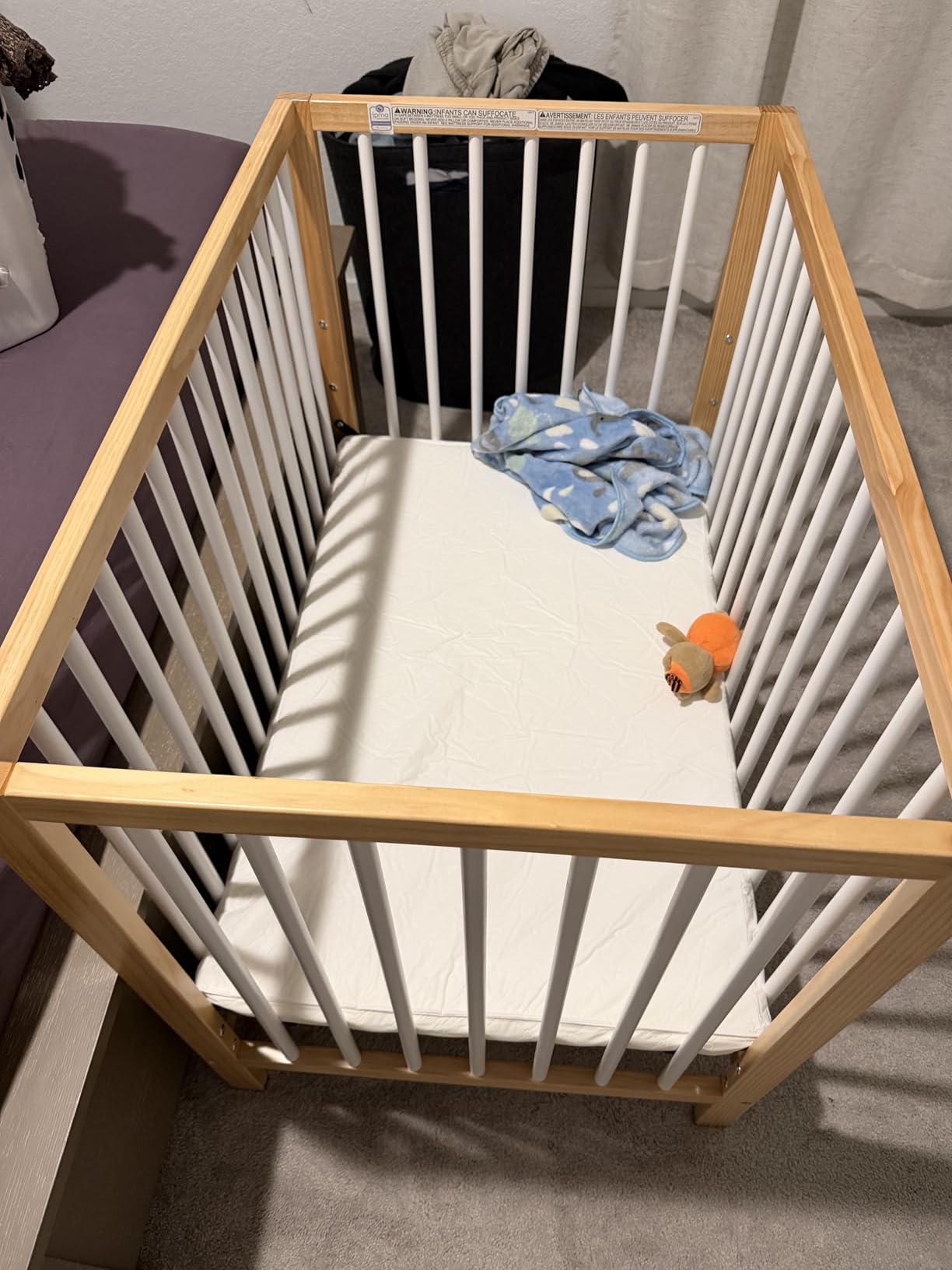 Graco Teddi 4-in-1 Convertible Mini Crib with Bonus Water-Resistant Mattress - GREENGUARD Gold Certified, 2.75-Inch Mattress Included, Small Spaces Crib, Easy 30-Minute Assembly (Driftwood) customer photo 1