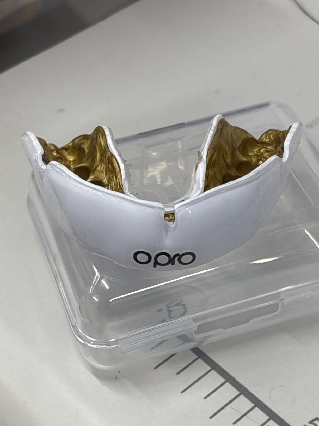 OPRO Instant Custom-Fit Mouthguard - Dentist Level Gum Shield Adult and Kids - OPRO Mouth Guard Boxing and MMA, Self-Fit Gum Shield Rugby - Maximum Protection with Dental Warranty (Clear/White) customer photo 2