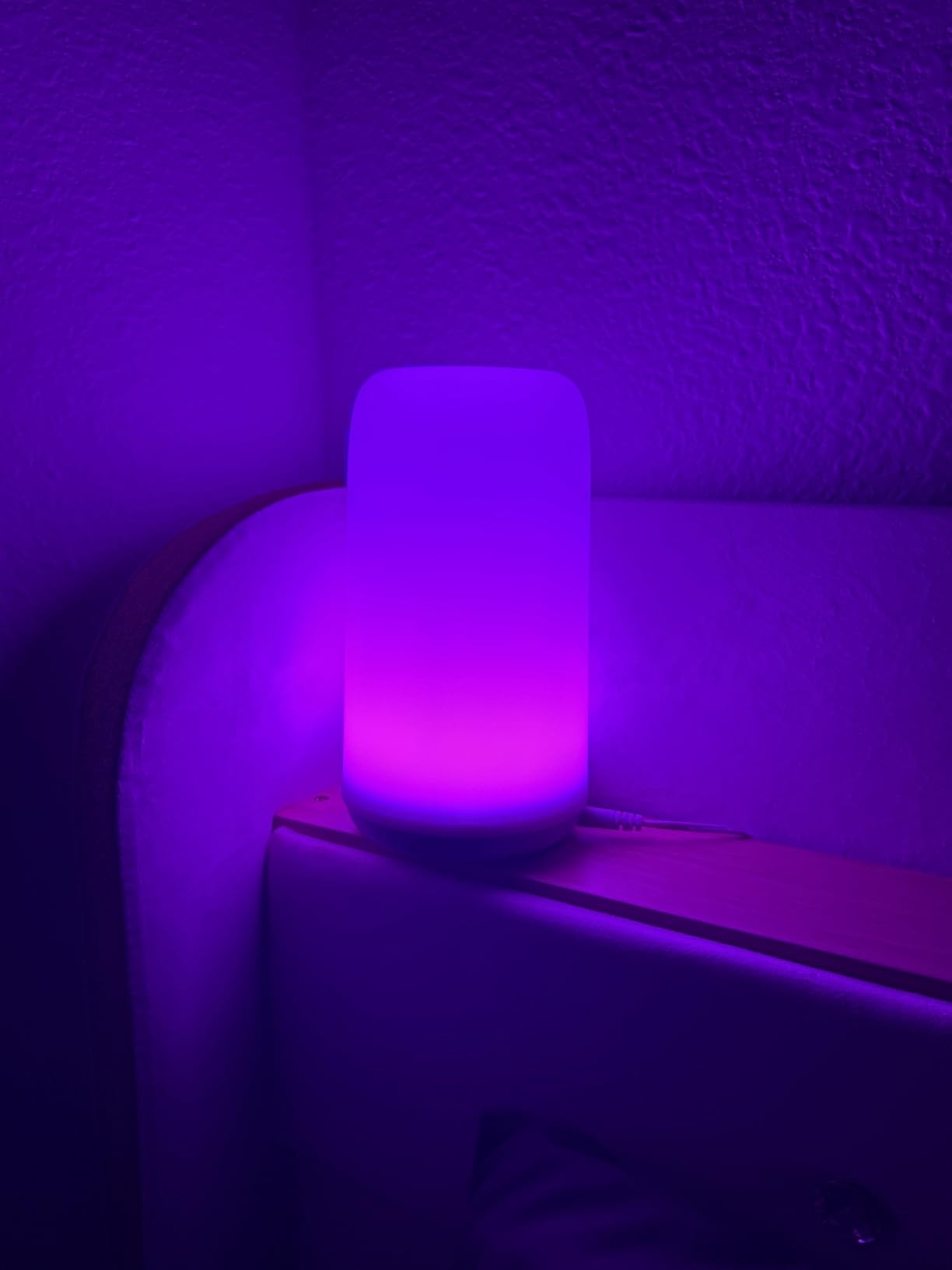 ROOTRO Touch Bedside Table Lamp, [Sleek Design & RGB Mode] 3 Way Dimmable Small Lamp for Bedroom, LED Lamp with Warm White Lights, Multi-Color Smart Nightstand Lamp for for Living Room Home Gifts customer photo 2
