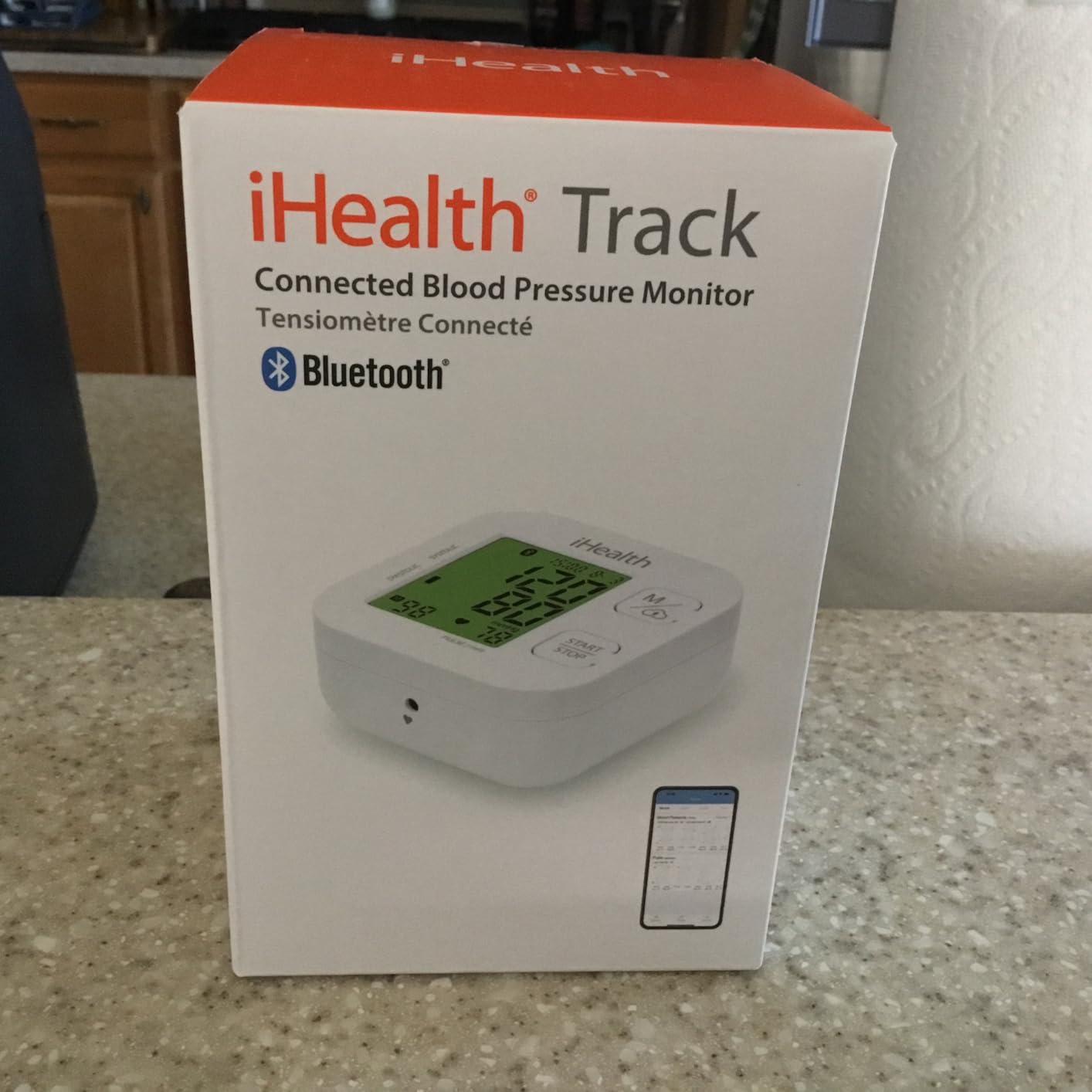 iHealth Push Wrist Blood Pressure Monitor, Bluetooth Smart BP Machine with App, Clinically Validated, Large Digital Display & Travel Case, High Accuracy for Home Use, Cuff Fits 5.5