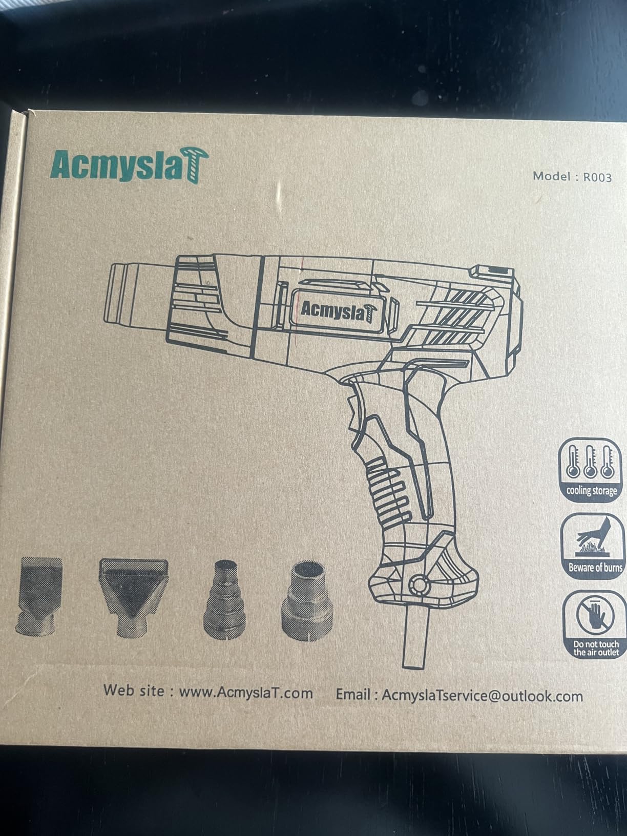 Heat Gun, Heavy Duty Hot Air Gun Kit Dual Temperature Settings 572°F~932°F (300℃-500℃), Overload Protection with 4 Nozzles for Crafts, Shrink Wrapping/Tubing, Paint Removing, Epoxy Resin customer photo 1