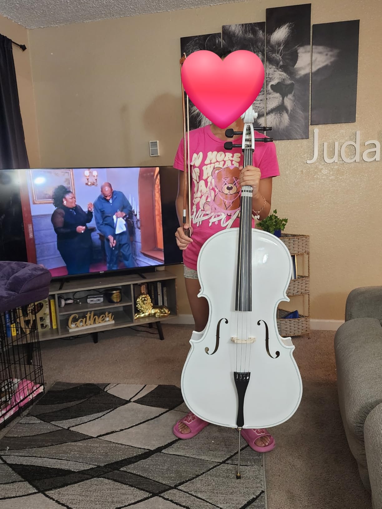 Ktaxon Full-Size Cello, Beginner Cello 4/4, Acoustic Cello Kit with Portable Bag, Bow, Bridge, Rosin, Adults & Kids String Musical Instruments(Nature) customer photo 2
