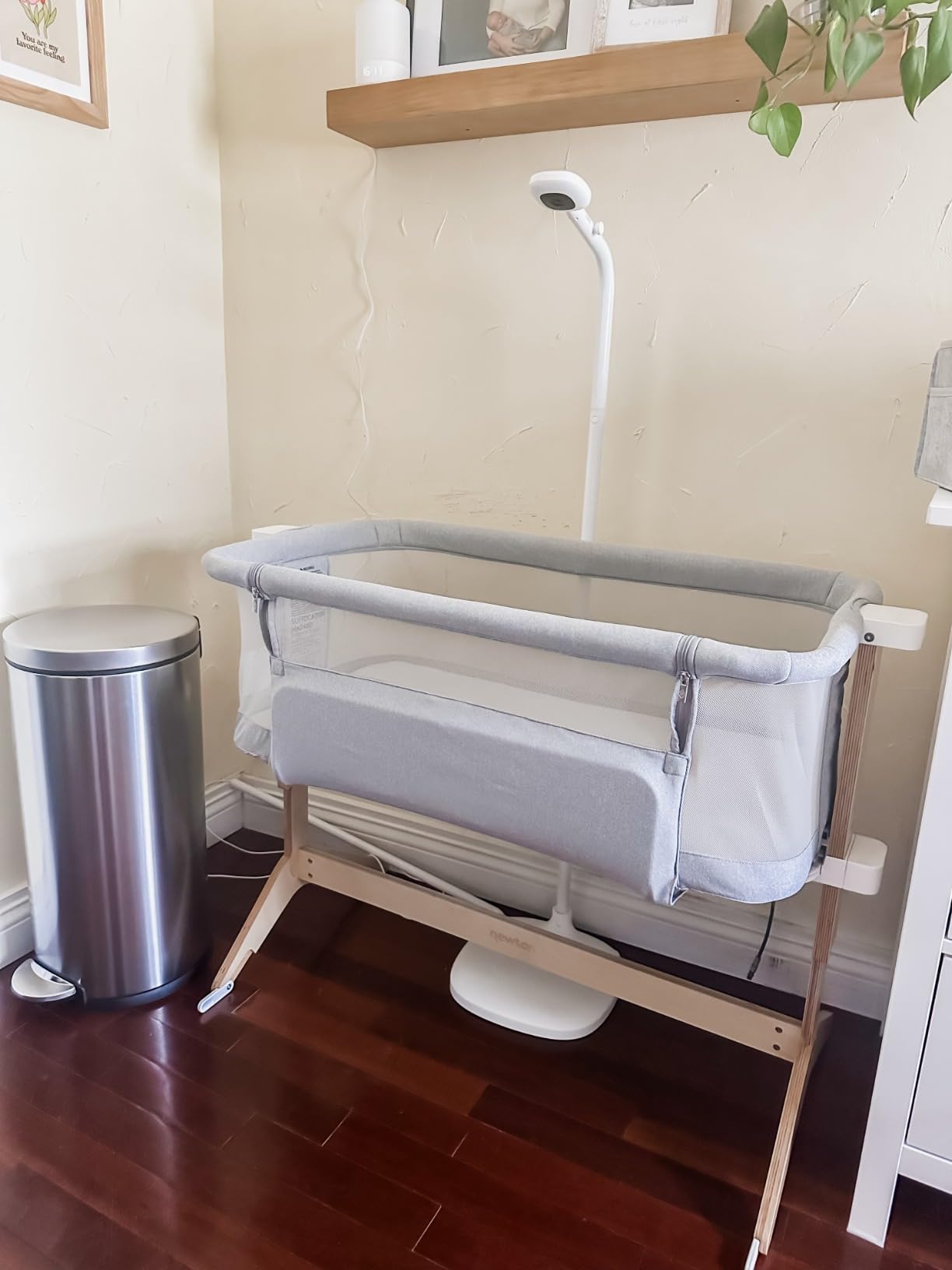 Newton Baby Bassinet & Bedside Sleeper with Mattress & Sheet - Ultra-Breathable & Completely Washable, Removable Dual-Layer Cover | Wood Frame | Adjustable Height customer photo 1