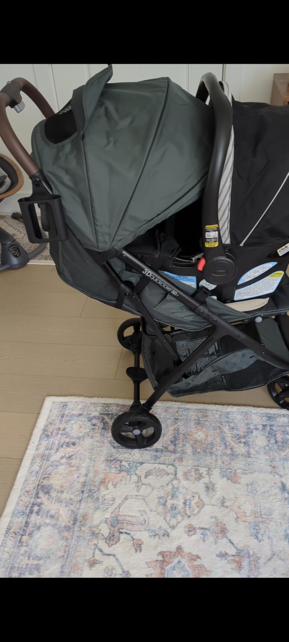 Ingenuity Ingenuity 3Dquickclose CS+ Compact Fold Stroller - Lightweight Stroller with Oversized Canopy, Extra-Large Storage and Compact Fold, Gray customer photo 2