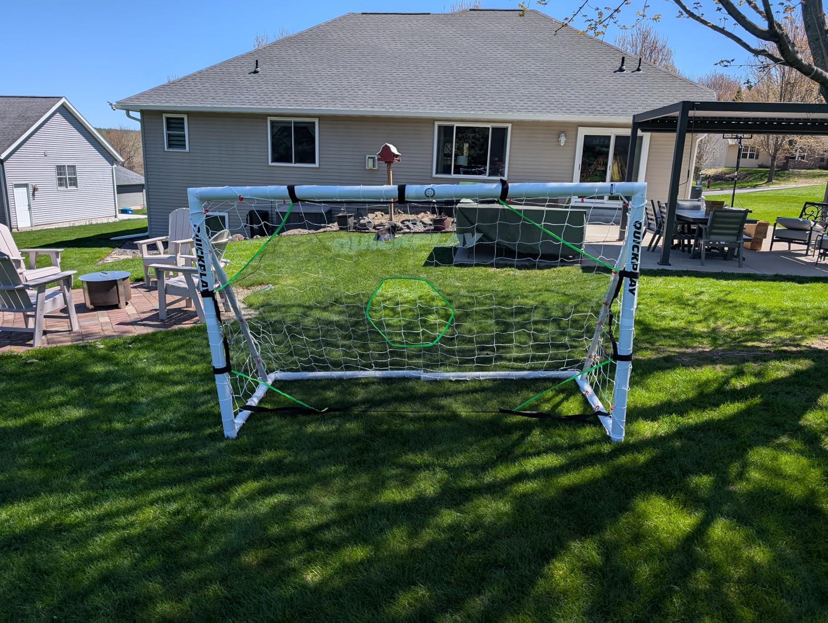 QUICKPLAY Q-Fold Soccer Goal | 30-Second Folding Design for Easy Setup | Portable & Weatherproof uPVC Soccer Goal for Backyard | Durable Post for Adults & Kids customer photo 1