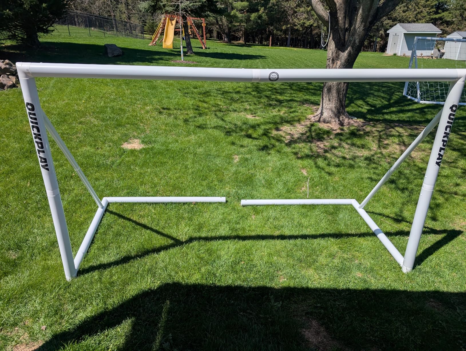 QUICKPLAY Q-Fold Soccer Goal | 30-Second Folding Design for Easy Setup | Portable & Weatherproof uPVC Soccer Goal for Backyard | Durable Post for Adults & Kids customer photo 2