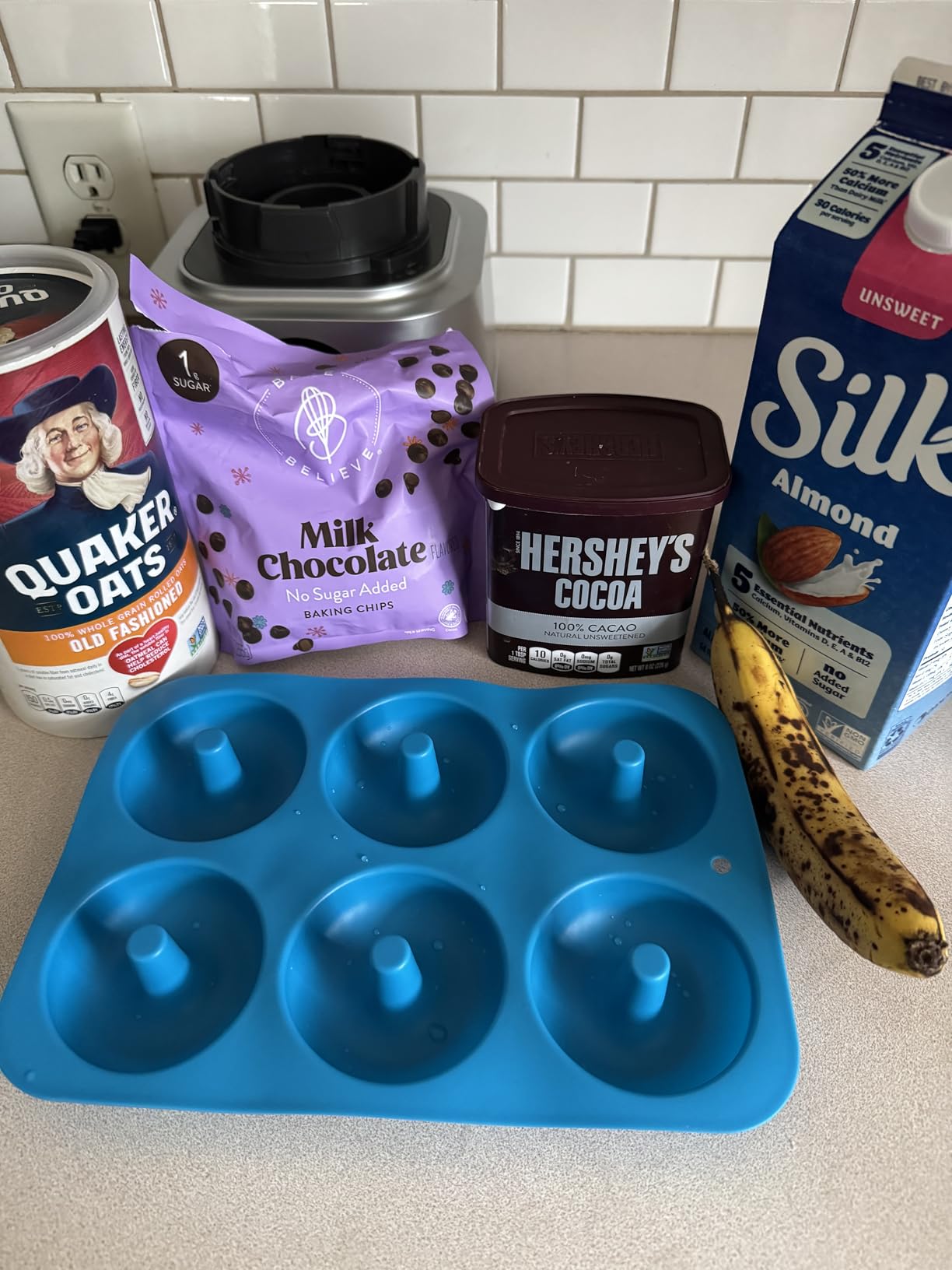 Aichoof Silicone Donut Mold for 6 Doughnuts, Set of 2. Food Grade LFGB Silicone Bagels Baking Pan, Non-Stick, Dishwasher Safe, Heat Resistant and Microwave Safe(Blue) customer photo 2