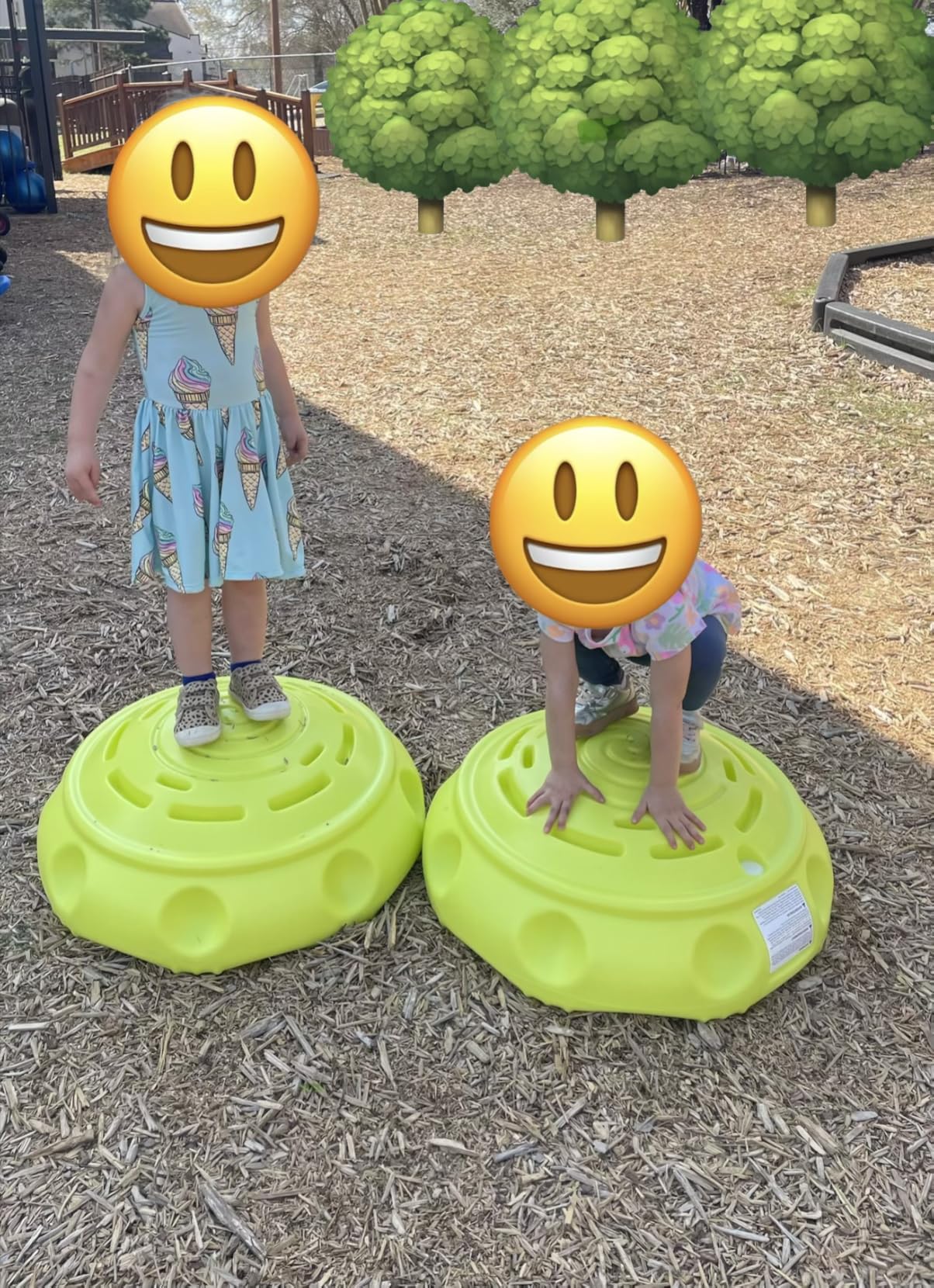 Simplay3 Two Sided Rock Around Wobble Disk and Climbing Dome for Toddlers and Kids - Rocking and Climbing - Indoor/Outdoor - Yellow/Green, Made in USA (1 Pack) customer photo 2