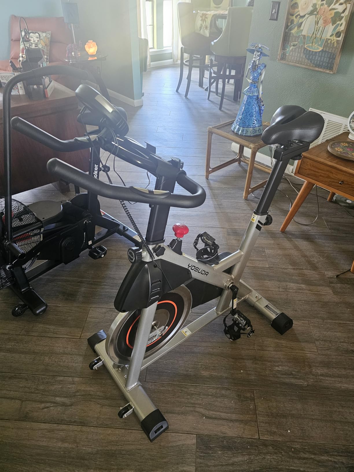 YOSUDA Exercise Bike, Brake Pad Stationary Bike for Home with Exclusive App, Magnetic Indoor Cycling Bike with 300 lb Weight Capacity, Low Noise, Tablet Holder and Fitness Courses for Weight Loss customer photo 2