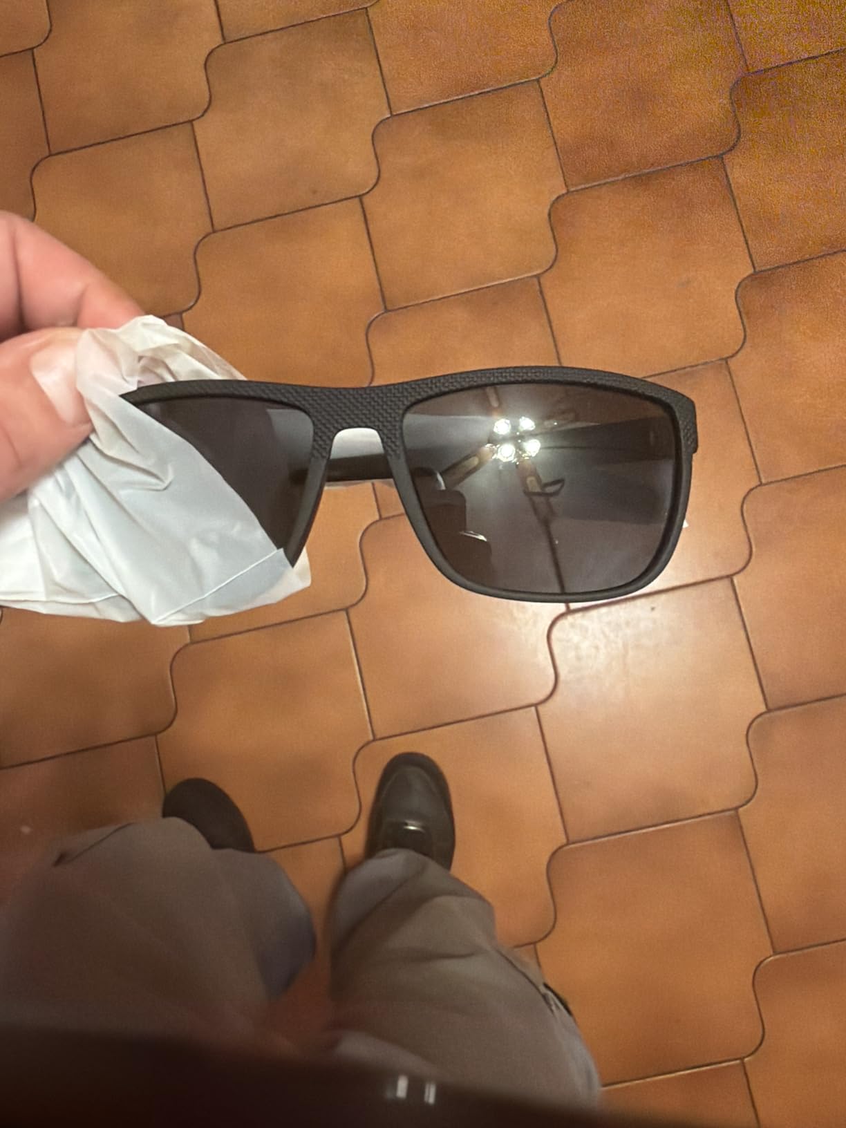 Polarized Sunglasses for Men, Lightweight Sun Glasses with UV Protection for Driving Fishing Golf customer photo 2