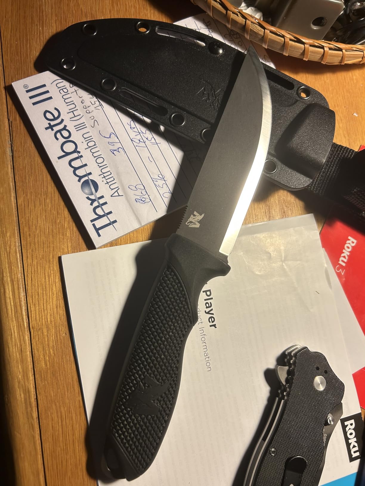 ODENWOLF W-SCANDI Full Tang Survival Knife with Sheath - Stylish Tactical Fixed Blade - Made of D2 Steel - Bushcraft and Camping Knife Survival customer photo 2