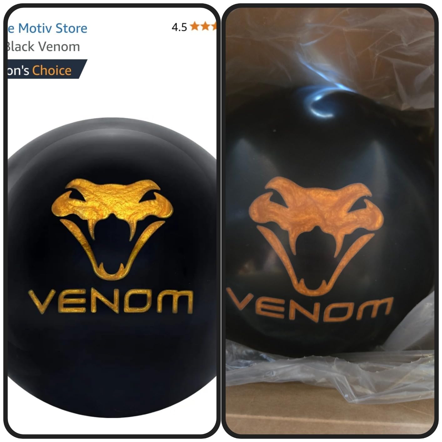 Motiv Black Venom Bowling Ball customer photo 1