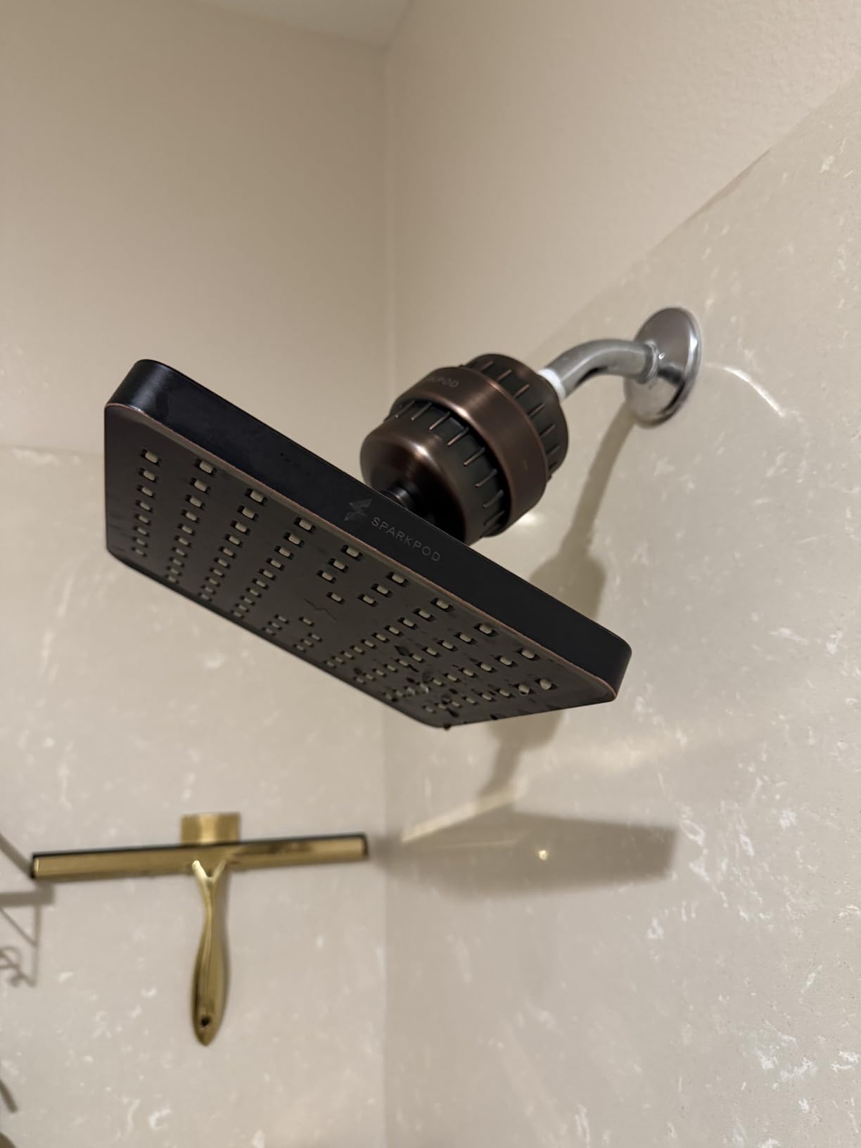 SparkPod Luxury Filtered Shower Head Set 23 Stage Shower Filter - Reduces Chlorine and Heavy Metals - High Pressure Showerhead Filter (6