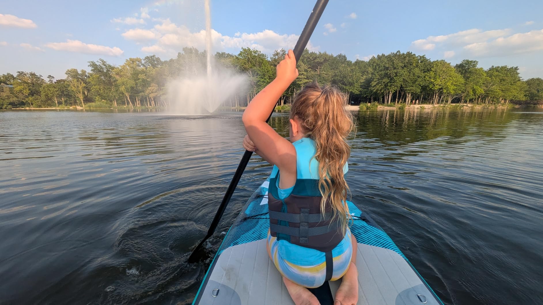 Flypark 10'8/11'x35'' Fishing & Family Stable Inflatable Paddle Boards, Extra Wide SUP Paddleboard Inflatable, 430lb/3 People, Stand Up Paddle Board for Adults, Camera Mount, Shoulder Strap, Rod Holder customer photo 2