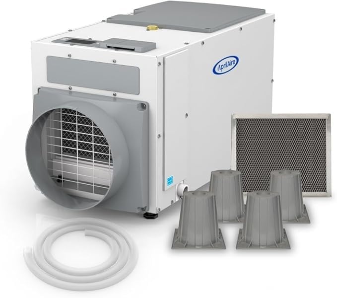 AprilAire E100 Pro Dehumidifier Bundle - 100 Pint Whole House Dehumidifier - Full Complete Kit - Crawl Spaces, Basements, Whole Homes up to 5,500 sq. ft customer photo 2
