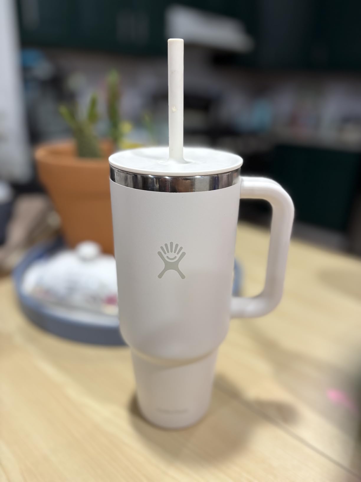 Hydro Flask Travel Tumbler with Handle, Lid and Straw - Insulated Stainless Steel in 32 Oz Trillium customer photo 1