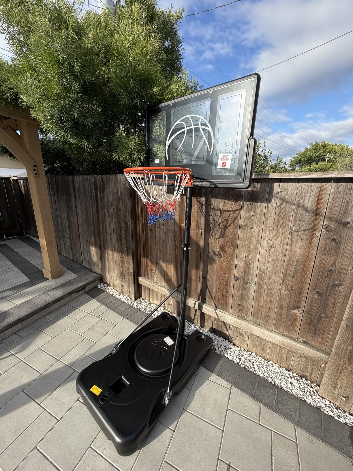 Yohood Basketball Hoop Outdoor 10ft Adjustable, Portable Basketball Hoop Goal System for Kids Youth and Adults in Backyard/Driveway/Indoor, 44 Inch Shatterproof Backboard and Larger Base customer photo 1