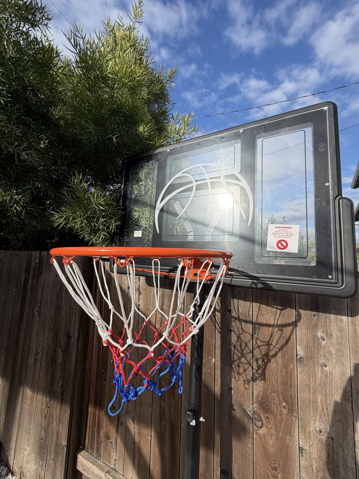 Yohood Basketball Hoop Outdoor 10ft Adjustable, Portable Basketball Hoop Goal System for Kids Youth and Adults in Backyard/Driveway/Indoor, 44 Inch Shatterproof Backboard and Larger Base customer photo 2