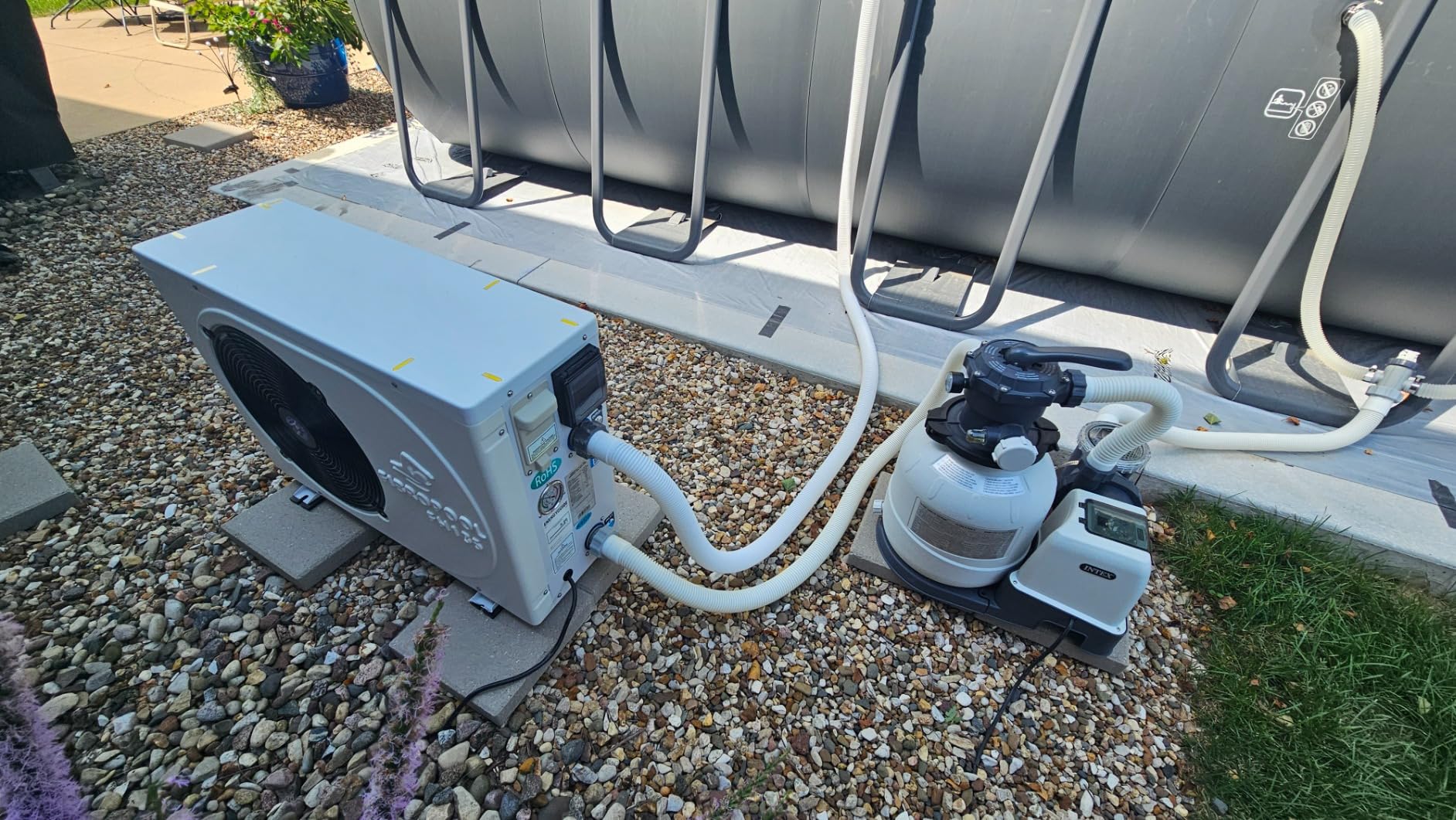 FibroPool FH135 35,000 BTU Electric Pool Heat Pump - 120V Above Ground & Inground Pool Heater up to 7,500 Gal, High Efficiency COP 5.55, No Gas Required, Plug-in GFCI, IPX4 Weatherproof customer photo 2