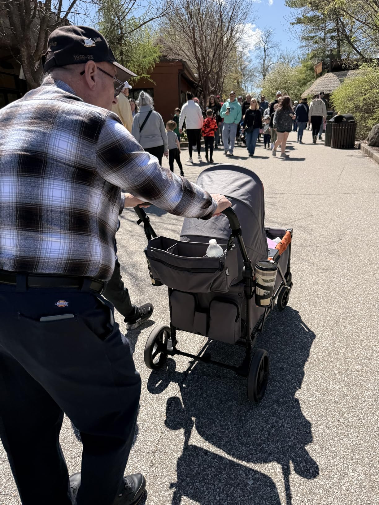 Jeep Sport All-Terrain Stroller Wagon by Delta Children - Includes Canopy, Parent Organizer, Adjustable Handlebar, Snack Tray & Cup Holders, Grey/Bonfire customer photo 1